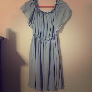 Lane Bryant Off The Shoulder Denim Dress